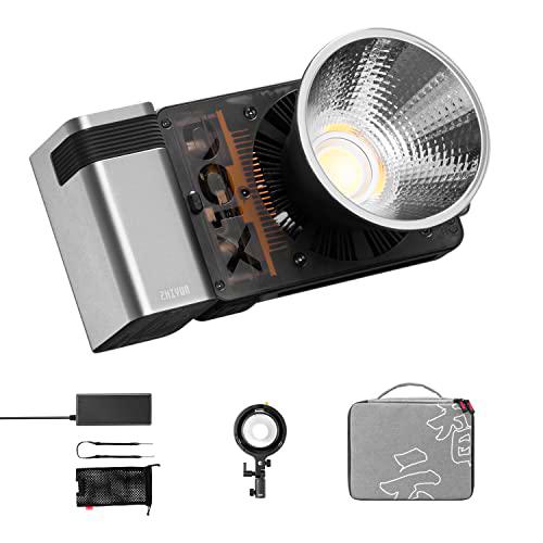 ZHIYUN MOLUS X100 Combo [Oficial] 100W Luz de Video LED COB 385 g Luz Fotografía con Batería de Empuñadura Desmontable