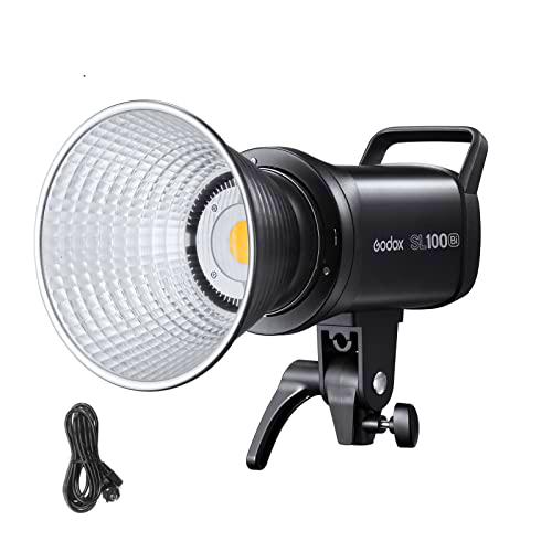 GODOX SL100Bi Compact LED Video Light Photography Fill Light 100W 2800K-6500K Temperatura bicolor 11 efectos de iluminación FX integrados CRI96+ TLCI97+ Soporte Bowens APP / 2.4G inalámbrico