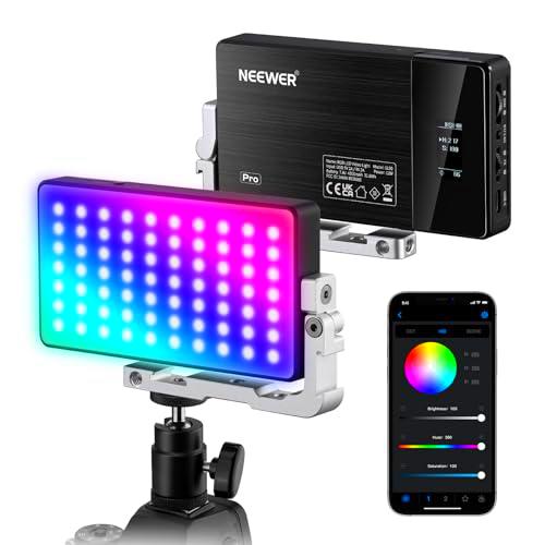 NEEWER Luz de Video RGB, SL90 12W 4300mAh Batería 360º A Todo Color 18 Escenas