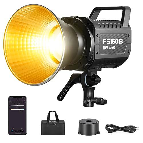 NEEWER FS150B Luz de Video con Control 2,4G/App, Iluminación de Salida Continua de Filmación Silenciosa Bicolor COB de 130W con 4 Atenuación