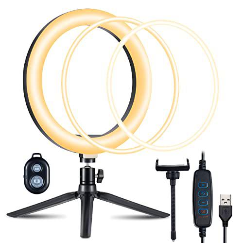 ANSTA 10 "LED Anillo de luz, luz Ajustable para Escritorio