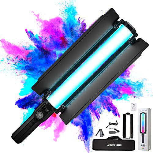 VILTROX H18 RGB Foto Stick Light Tubo de Luz Palo LED Barra para Fotografía Video with Stand,2800-6800K Dimmable,CRI,TLCI>95,19-Mode para Youtube,TikTok,Game Streaming,Party Bar