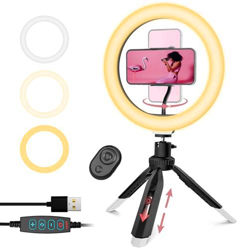 RealPlus 10" Aro de Luz Trípode Ajustable de Escritorio