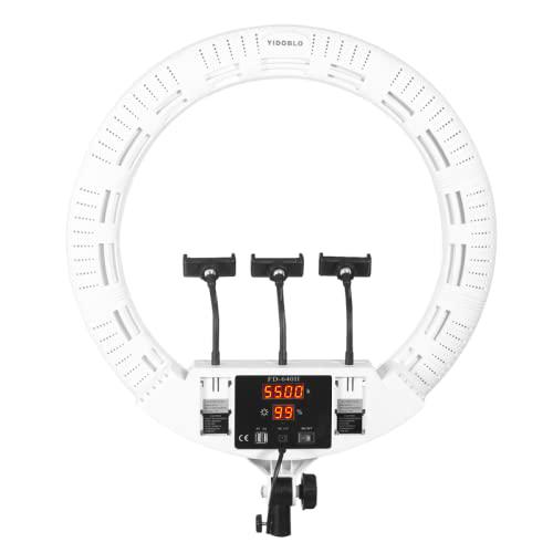 YIDOBLO 100W 22 "Kit de luz de Anillo de Pantalla Digital LED para Maquillaje Belleza Iluminación de Piel de uñas