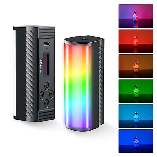 JJC Varita de luz RGB magnética de mano, tubo de video LED para fotografía a todo color con 2000 mAh recargable CRI95+ 2500K-8500K regulable