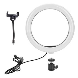 yuytee Luz de Anillo LED, Aro de Luz con Brazo Oscilante Regulación Tattoo Nail Art Lamp Reemplazo de la Cabeza Fotografía Live Streaming Ring Light Head 3 Modos de Color (18W-26CM)