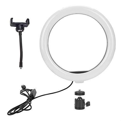 yuytee Luz de Anillo LED, Aro de Luz con Brazo Oscilante Regulación Tattoo Nail Art Lamp Reemplazo de la Cabeza Fotografía Live Streaming Ring Light Head 3 Modos de Color (18W-26CM)