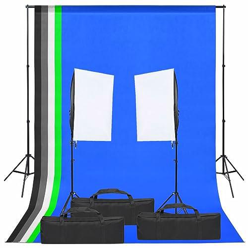 LAPOOH Kit de Estudio fotográfico con Set de Luces y Fondo