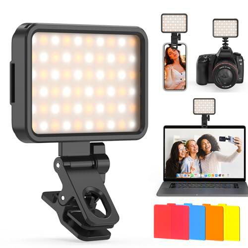 Luz para selfie, 84 luces LED para teléfono con filtro de 4 colores