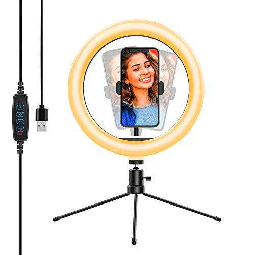 Yoozon 10" Luz de Anillo LED fotográfica de Escritorio