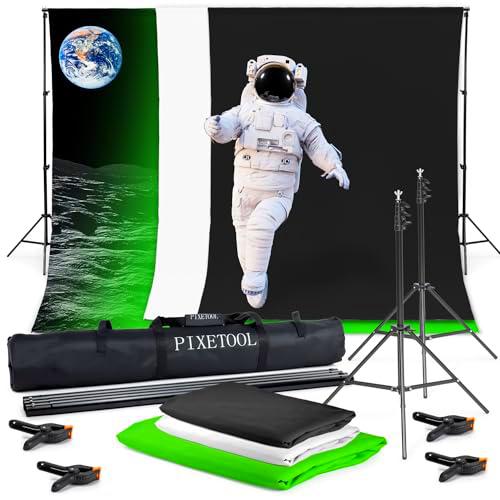 PIXETOOL Green Screen (3m x 3m) - Croma Verde con Soporte