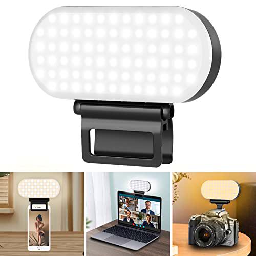 HUGSEE Luz para selfie con pinza, 78 LED de luz de vídeo 2600-6000 K
