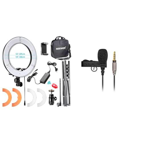 NEEWER RL-12 Anillo de Luz LED 14" Exterior/12 en El Centro con Soporte de Luz