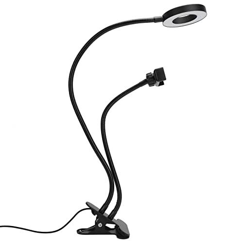 2in 1 LED Selfie Ring Light con Soporte para teléfono Celular Lámpara de Escritorio Ajustable para transmisión en Vivo