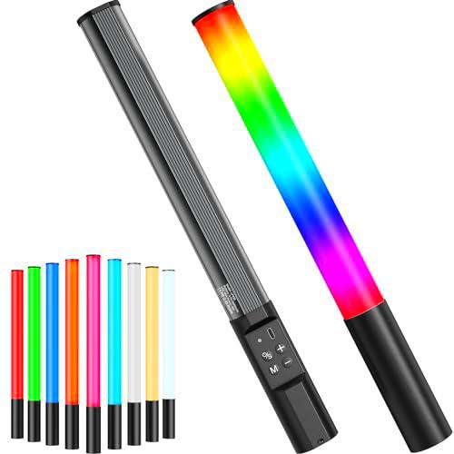 Heysliy RGB Varita de luz de Video, Luz de Tubo para Fotografía