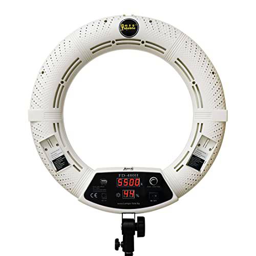 Yidoblo 18 Pulgadas Pantalla Digital Regulable 3200K-5500K Kit de luz de Anillo LED Iluminación Kit: 18 Pulgadas Exterior 48W Regulable LED Luz del Anillo