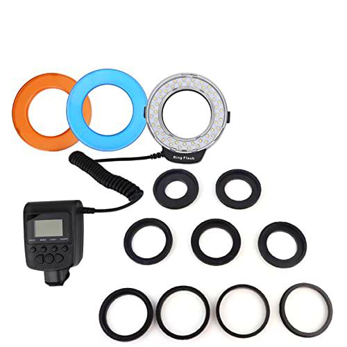 Cuifati Ring Flash,48 Macro LED Ring Flash Light con difusores de flash