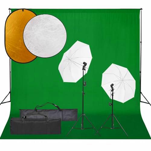 Kit de Estudio fotográfico con Set de Luces, Fondo y Reflector