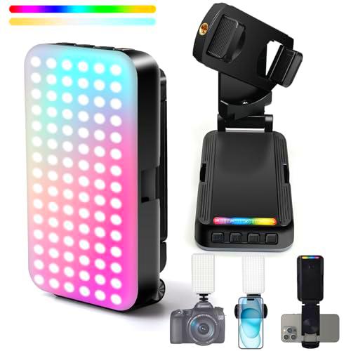 Lámpara LED de vídeo RGB con clip para teléfono móvil