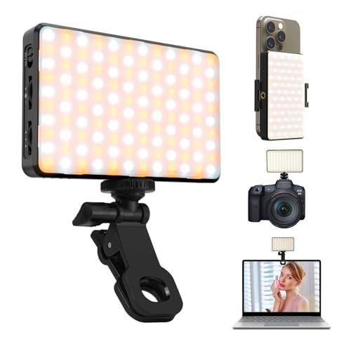 Luz selfie para iPhone con 120 LED, luz portátil recargable de 3000 mAh