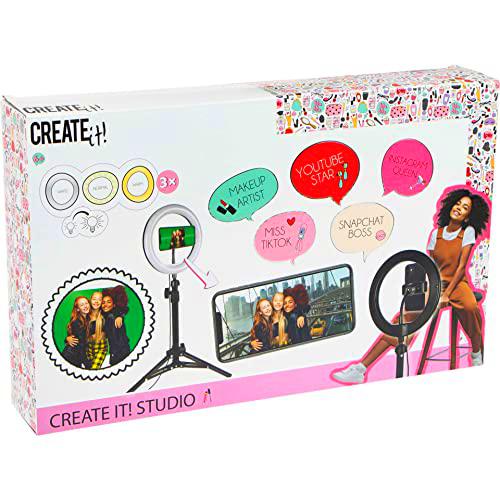 Juego de estudio Create It! - Luz anular con trípode para smartphone