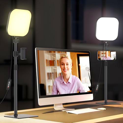 Mojimdo Video Conferencia de Iluminación, 180 LED Webcam Luz con 3 Colores y 5 Brillos para la grabación de vídeo