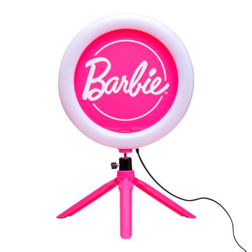 Barbie Streaming Light - Anillo de luz Ajustable con Licencia Oficial con Soporte para teléfono