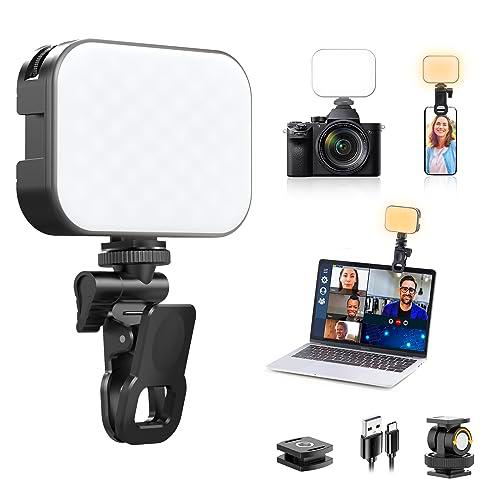 ULANZI VL100X Luz Selfie con Clip, Luz LED de Vídeo con Batería 2000mAh