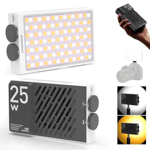 Luz de Video LED, ZHIYUN CINEPEER CM25 [Oficial] 25W Luz de Cámara LED con batería de 2000mAh