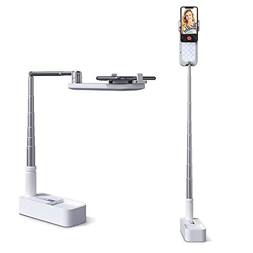 Soporte extensible para selfies de rotación de 360º con soporte para teléfono