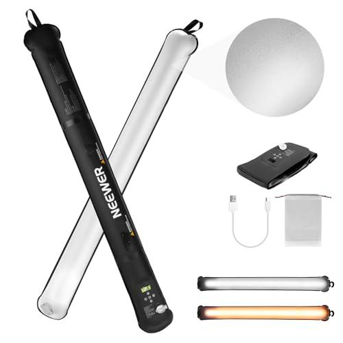 NEEWER 21W Tubo de Luz LED de Mano, Bicolor Iluminación Video TPU Inflable Portátil Ligera