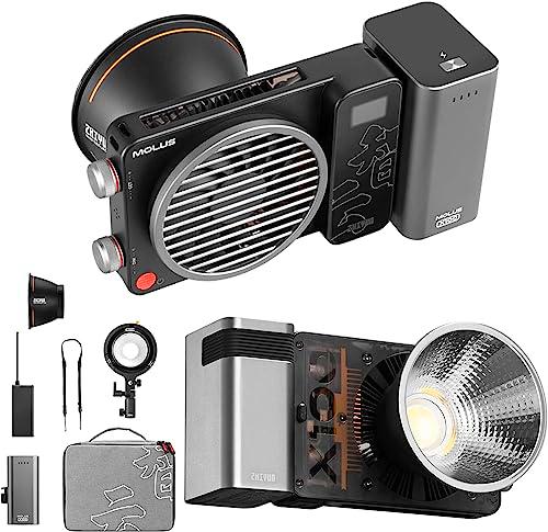 Zhiyun Molus X100 Combo,100W Bi-Color LED Video Light,385g LED Luz de Bolsillo,2700K-6500K CRI 95+TLCI 97+w/Anillo Adaptador de Montaje Bowens