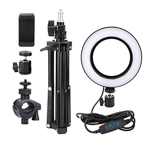 Anillo regulable con luz de vídeo a LED USB de 6 pulgadas