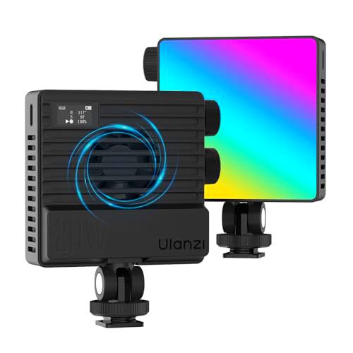 Ulanzi LE20 Luz de Vídeo RGB 360º a Todo Color, 20W Luz de Cámara LED de Bolsillo Ajustable 2500K-9000K，Batería de 5000mAh