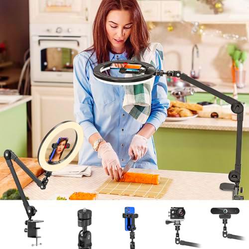 Jubor 10" Luz de Anillo con Soporte para Escritorio