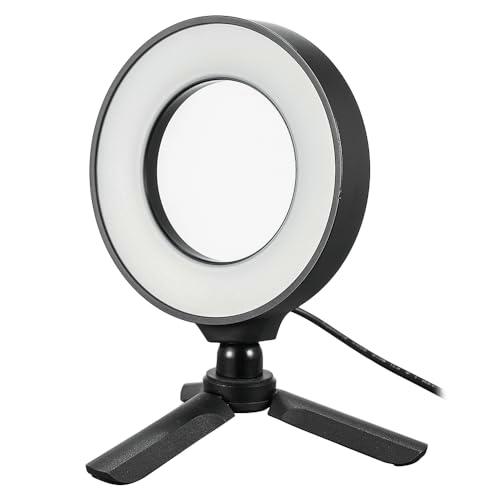 ZENIKO Anillo de Luz de Video Multifuncional de 5 W Luz LED para Video de Conferencia Diseño magnético CCT de 5 Niveles Luz para Selfie para computadora portátil Vlog