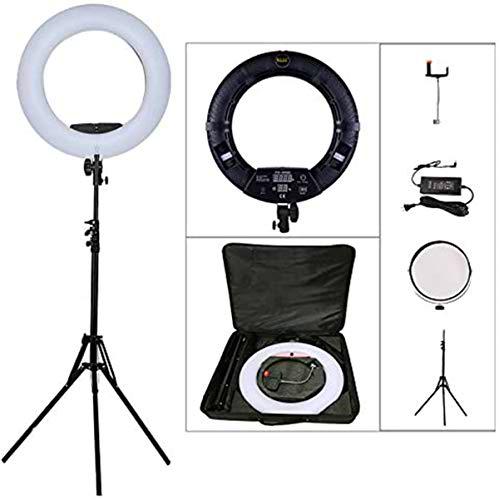 Yidoblo 18 Pulgadas Pantalla Digital Regulable 3200K-5500K Kit de luz de Anillo LED Iluminación Kit: 18 Pulgadas Exterior 48W Regulable LED Luz del Anillo