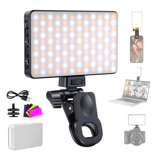 NEEWER Básico LED Selfie Luz Teléfono, Luz Relleno con Clip Recargable 2500-9000K
