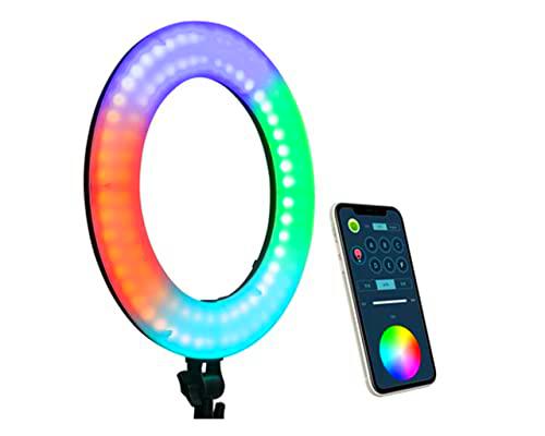 Weeylite WE-10S 18" RGB Ringlamp Kit - Potente Juego de Anillos para fotografía de Smartphone
