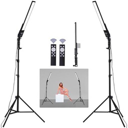 FEIFANTEAM 2 paquetes de iluminación fotográfica, bastón luminoso portátil LED regulable