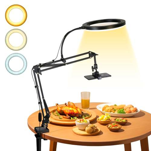 Anillo de luz con trípode, trípode Superior con Anillo de luz LED de 10 Pulgadas
