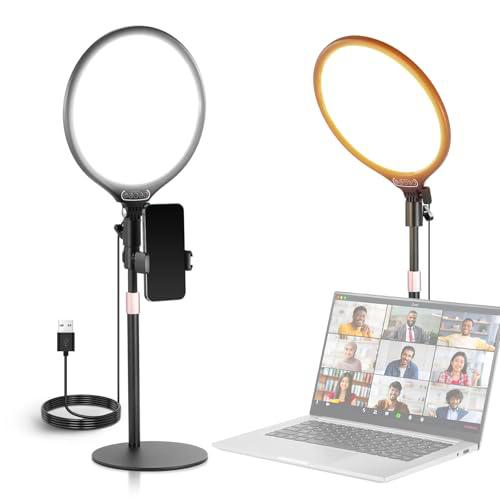 NEEWER BÁSICO 10,5" Aro Luz Escritorio con Soporte/Soporte Teléfono/Timer