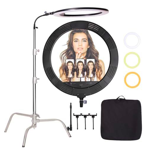 GSKAIWEN Anillo bicolor LED de 25 pulgadas, 75 W, regulable 3000 K-6600 K