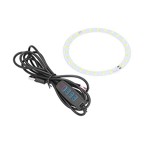Fafeicy Tablero de Luz de Anillo LED Placa de Luz de Anillo de 10 W Frío Cálido Iluminación de 2 Colores Iluminación Diaria Alimentada por USB Bombillas LED Aplicables Lámparas Pequeñas