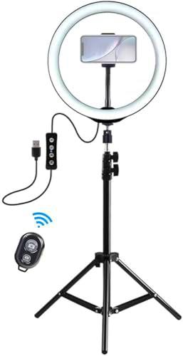 Rukk© Aro de Luz con Tripode | 10” 3 Modos con Control Remoto 10 Brillos Regulables| Anillo de Luz para Movil| Ring Light |TikTok