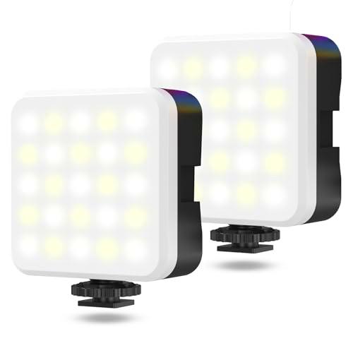 Zeadio Luz LED para Cámara - 800LM, Temperatura de Color Ajustable 3000K-7000K