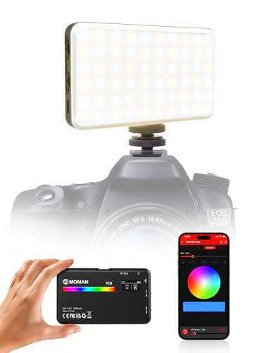 Moman PC8 Antorcha LED RGB Fotografia Portátil de 125g con Batería Recargable Iluminación Vídeo para DSLR Reflex