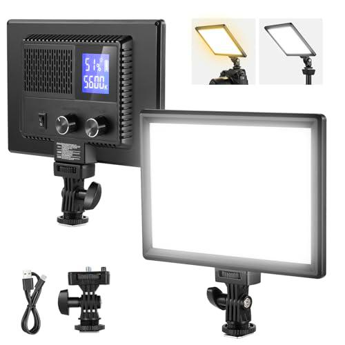 NEEWER 9" Panel Luz Video LED, Iluminación Suave Cámara DSLR Regulable