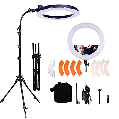 GSKAIWEN - Lámpara de anillo LED, 65 W, 18 pulgadas