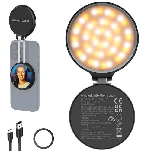 NEEWER Basics NL48R - Luz LED magnética para selfie compatible con iPhone MagSafe